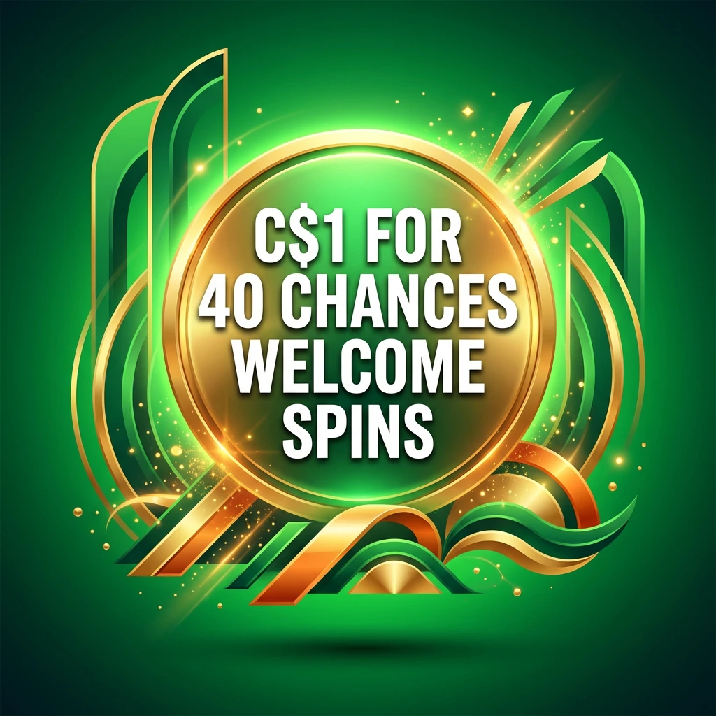 C$1 for 40 chances Welcome Spins